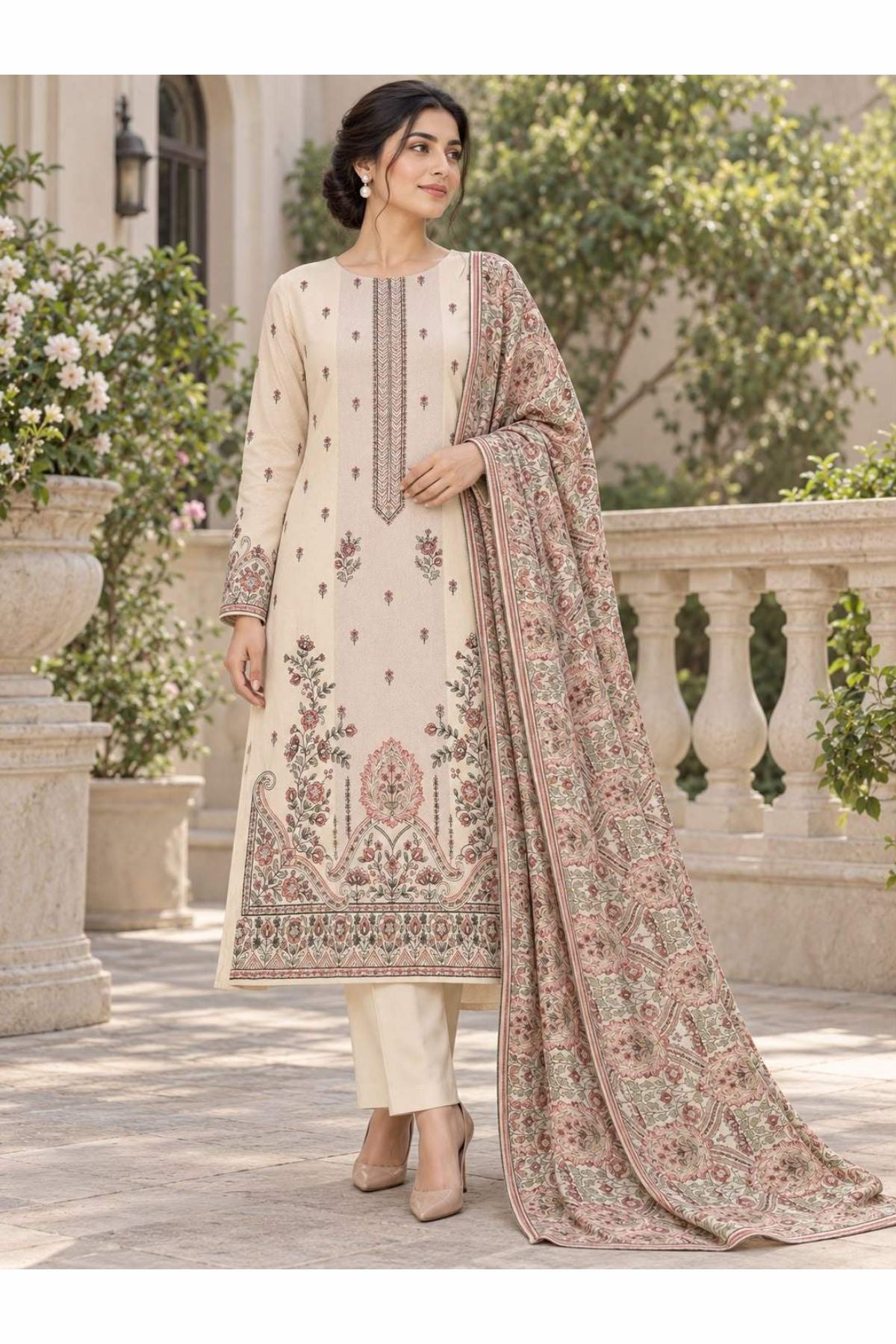 3 Piece karandi collection By Ayesha khadija