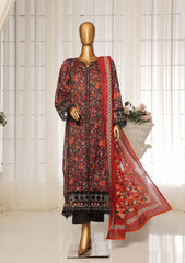 Stitched 3-PC Festive Embroidered Lawn Collection By SADABAHAR - D-03