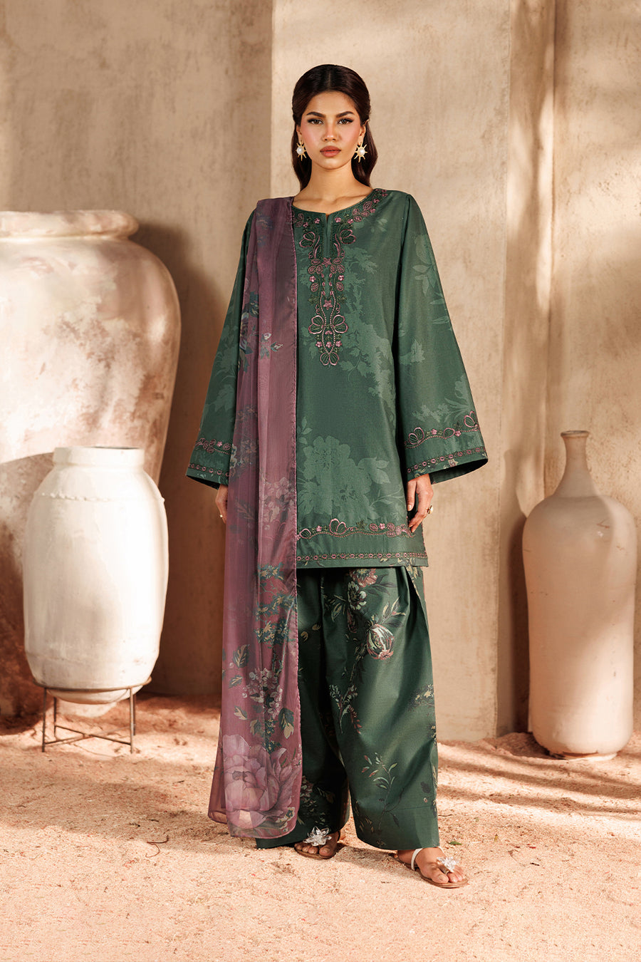 3-PC Unstitched Printed Lawn By Iznik | UE-668