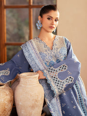 91-A | 3Pc Unstitched Suit Luxury Lawn Mehroze By Binilyas