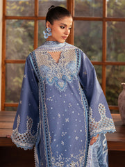 91-A | 3Pc Unstitched Suit Luxury Lawn Mehroze By Binilyas