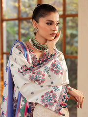 92 - A | 3Pc Unstitched Suit Luxury Lawn Mehroze By Binilyas