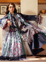 92 - B | 3Pc Unstitched Suit Luxury Lawn Mehroze By Binilyas