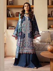 92 - B | 3Pc Unstitched Suit Luxury Lawn Mehroze By Binilyas