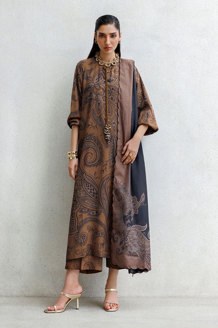 Digital Printed Viscose Silk Shirt & Trouser  by Baroque
