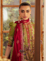 93 - B | 3Pc Unstitched Suit Luxury Lawn Mehroze By Binilyas