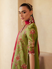 93 - B | 3Pc Unstitched Suit Luxury Lawn Mehroze By Binilyas