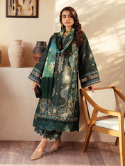 94 - A | 3Pc Unstitched Suit Luxury Lawn Mehroze By Binilyas