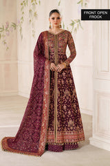 3-PC Unstiched Embroidered Net By Baroque |  CH14-05