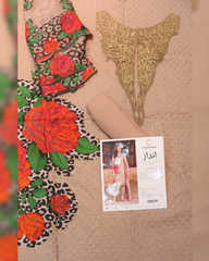 3-PC Unstitched Charizma Embroidered Printed Lawn | CE-3