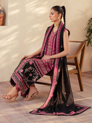 95 - A | 3Pc Unstitched Suit Luxury Lawn Mehroze By Binilyas