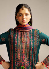 Teal | 3PC - Unstitched Shawl Khaddar By Hussain Rehar