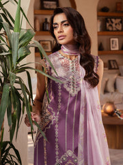 96 - A | 3Pc Unstitched Suit Luxury Lawn Mehroze By Binilyas