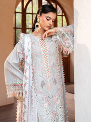 97 - A | 3Pc Unstitched Suit Luxury Lawn Mehroze By Binilyas