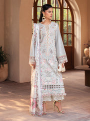 97 - A | 3Pc Unstitched Suit Luxury Lawn Mehroze By Binilyas