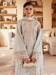 97 - A | 3Pc Unstitched Suit Luxury Lawn Mehroze By Binilyas