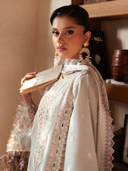 97 - A | 3Pc Unstitched Suit Luxury Lawn Mehroze By Binilyas