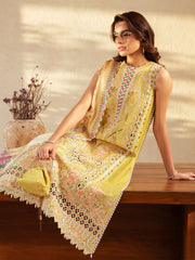 97 - B | 3Pc Unstitched Suit Luxury Lawn Mehroze By Binilyas