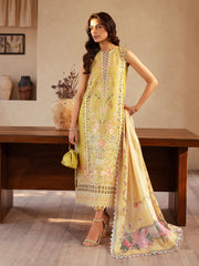 97 - B | 3Pc Unstitched Suit Luxury Lawn Mehroze By Binilyas