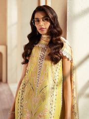 97 - B | 3Pc Unstitched Suit Luxury Lawn Mehroze By Binilyas