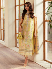 97 - B | 3Pc Unstitched Suit Luxury Lawn Mehroze By Binilyas