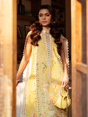 97 - B | 3Pc Unstitched Suit Luxury Lawn Mehroze By Binilyas