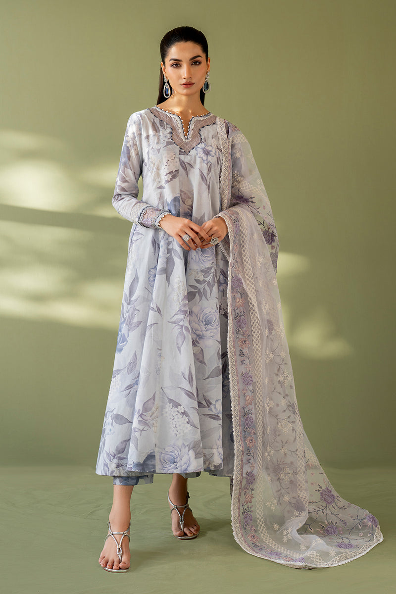3-PC Unstitched Embroiderd Lawn By Baroque | UF-4173