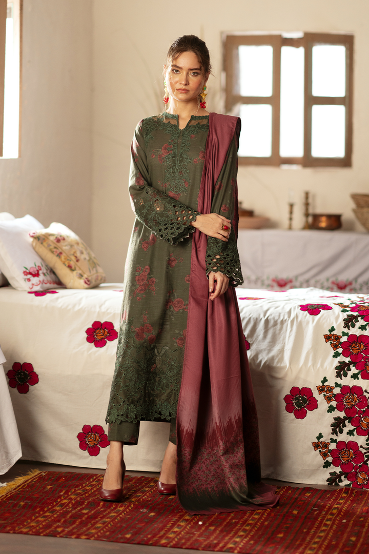 IPK-05 | Unstitched Suit Printed Slub Khaddar Premium Winter By iznik Fashion