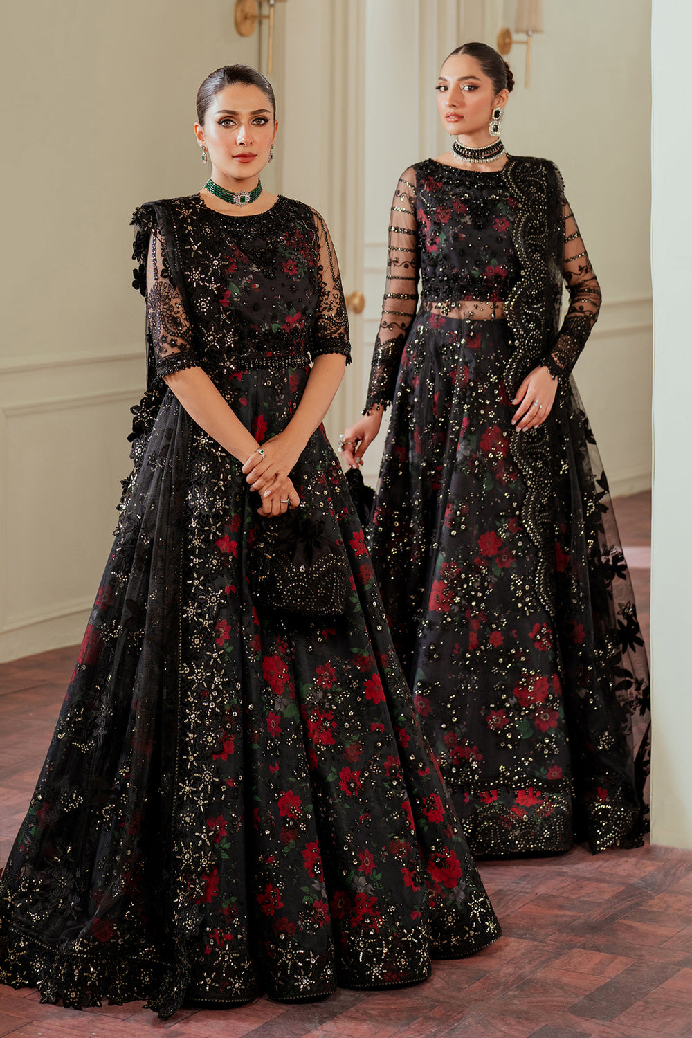 3-PC Unstitched Embroidered Chiffon By Baroque | CH13-05