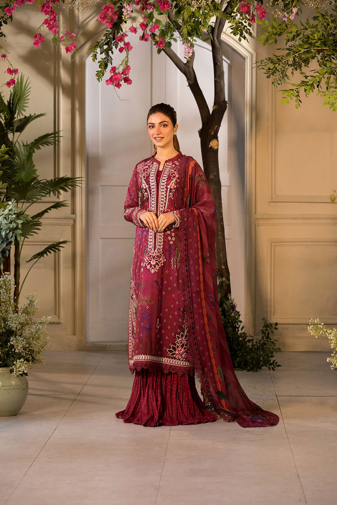 Unstitched 3-PC Embroidered Lawn Vital Collection By Sobia Nazir - VT25-9A