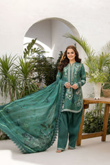 Unstitched 3-PC Embroidered Lawn Vital Collection By Sobia Nazir - VT25-9B