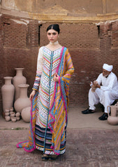 3-PC Unstitched Digital Printed Lawn Aangan By Kahf | YASMEEN