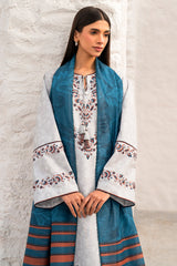 USE- 9119 | 3Pc Unstitched Suit Embroidered Lawn Summer Basic By Jazmin