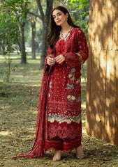 3-PC Unstitched DIgital Printed Chikankari Lawn By Elaf Premium | ERC-1B