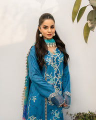 3-PC Unstitched Embroidered Lawn Aashiyana By Roheenaz | RNZ-04B