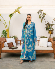 3-PC Unstitched Embroidered Lawn Aashiyana By Roheenaz | RNZ-04B