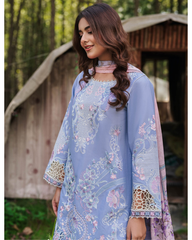 3-PC Unstitched Embroidered Lawn Silent Pine Tale By Afsanah | AL-103