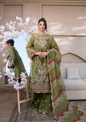 EFH-08 PARWAANA | 3Pc Unstitched Suit Festive Formal Handwork Collection Celebration By Elaf Premium