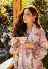 Unstitched 3-PC Embroidered Luxury Lawn By Elaf | ELM-09 MAYA