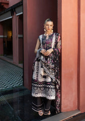 ETS-02B PROM NIGHT | 3PC Unstitched Suit Embroidered Lawn Signature By Elaf Premium