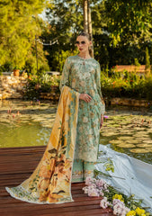 ELK-06A PISTACHIO DREAMS | 3Pc Unstitched Suit Lawn Collection Prints Chikankari By Elaf Premium