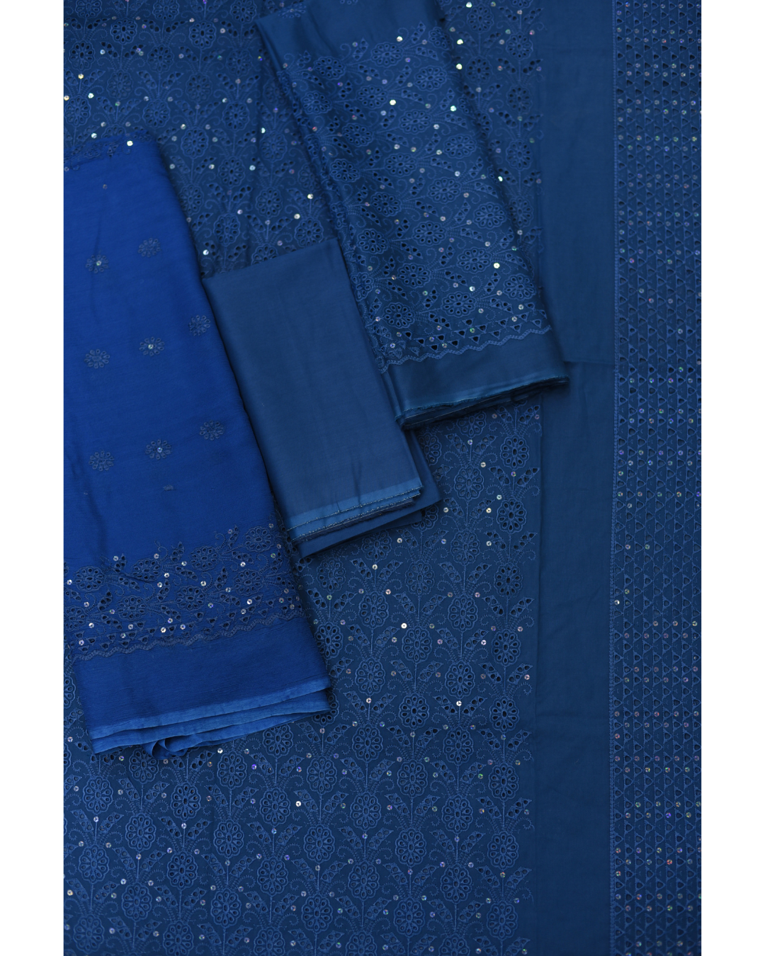 4-PC Unstitched Lawn Embroidered Suit | LE-9