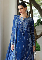 3-PC Unstitched Linen Embroidered Qline By Qalamkar | ECLIPSE