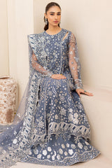 3-PC Unstitched Embroidered LU'ZELLA By Farasha | Dusky Shadow