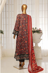 Stitched 3-PC Festive Embroidered Lawn Collection By SADABAHAR - D-03