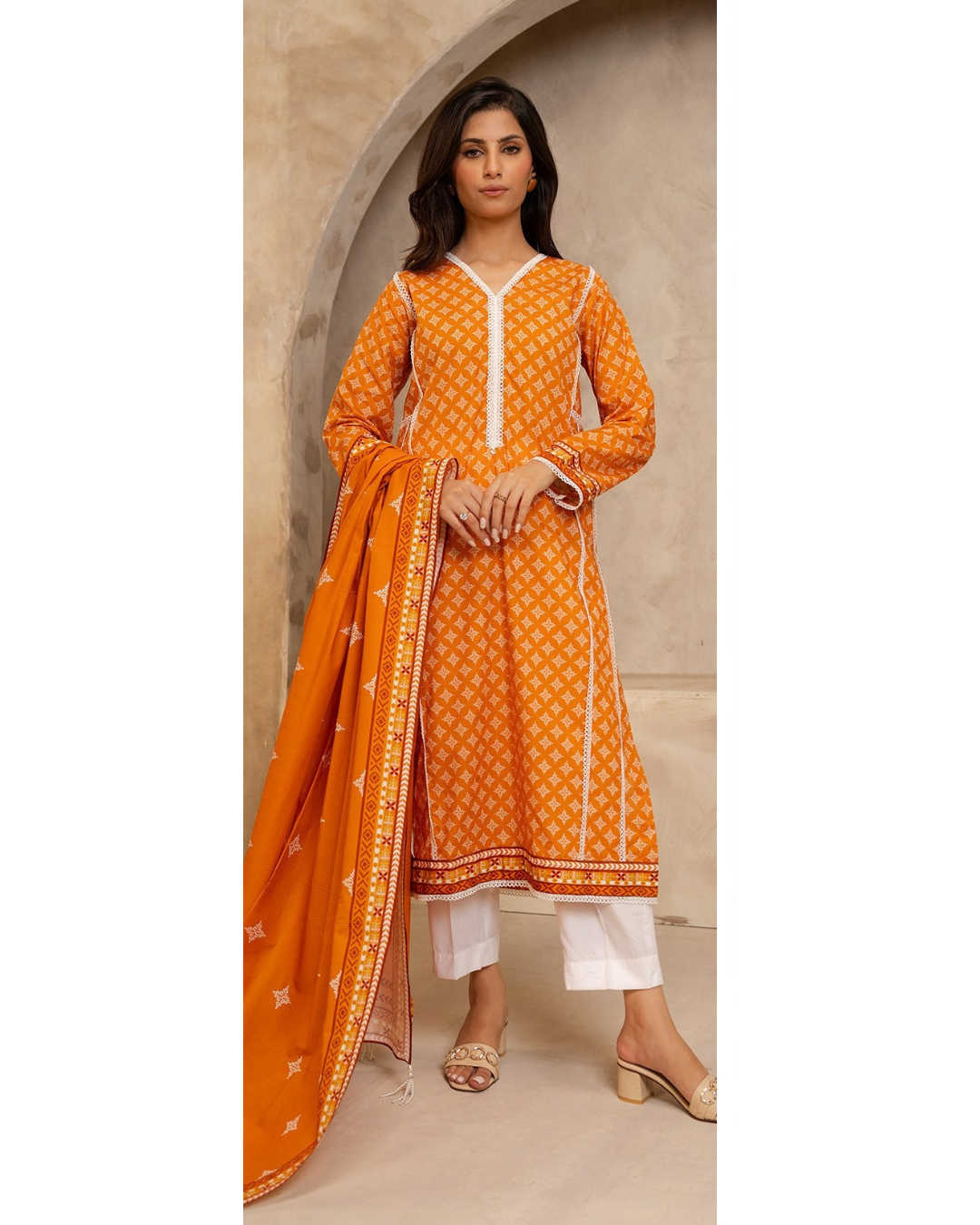 2-PC Shirt Dupatta Unstitched Printed Lawn By Zellbury | 0161
