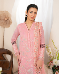 3-PC Unstitched Embroidered Swiss Voil By Johra | JS - 13