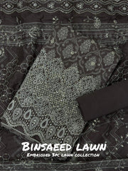 3-PC Unstitched Embroidered Lawn By Bin Saeed | BS-2