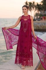 Unstitched 3-PC Lawn Eid Luxury Handwork Laserkari Noor By Saadia Asad D9-A