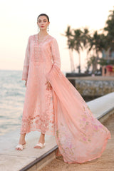 Unstitched 3-PC Lawn Eid Luxury Handwork Laserkari Noor By Saadia Asad D3-B